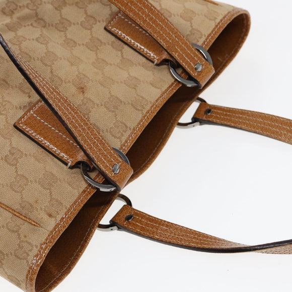 GUCCI GG Canvas Draagtas Beige 113019 3444 Auth 85129