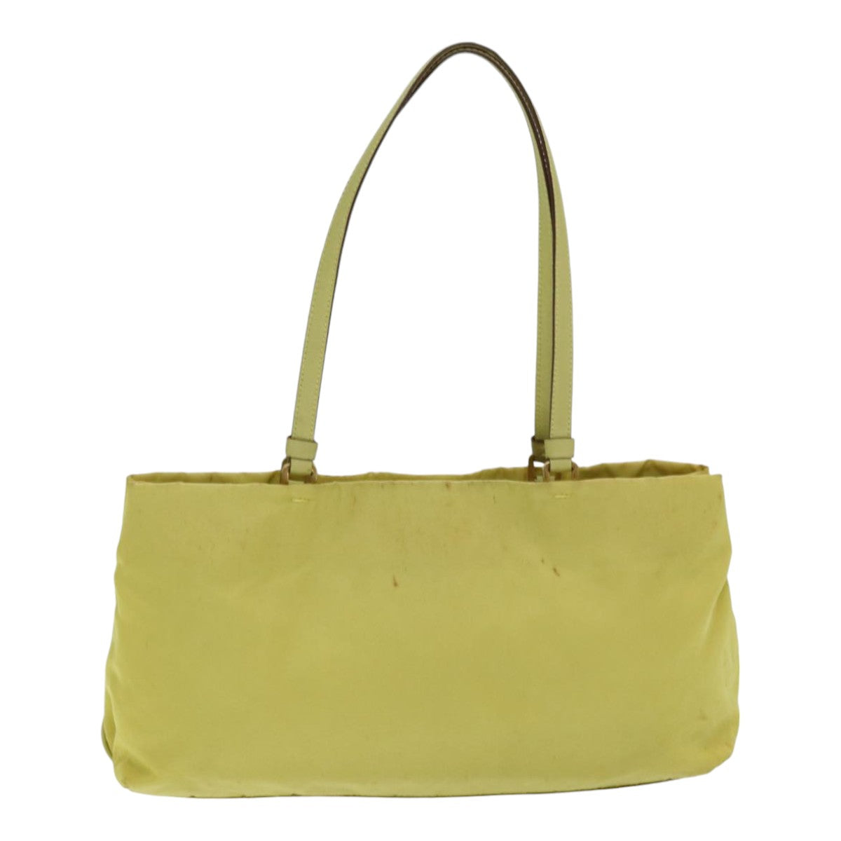 PRADA Tote Bag Nylon Yellow Auth 85134 - 0