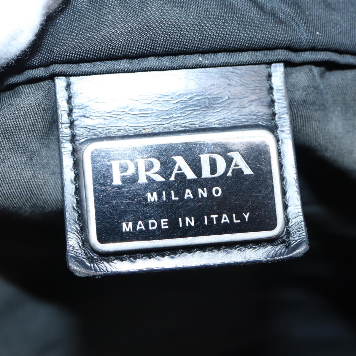 PRADA Shoulder Bag Nylon Black Auth 85138