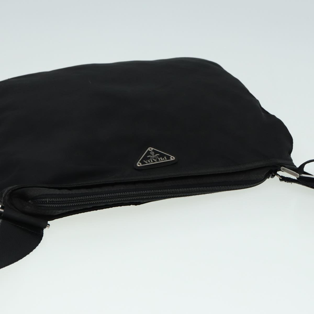 PRADA Shoulder Bag Nylon Black Auth 85138