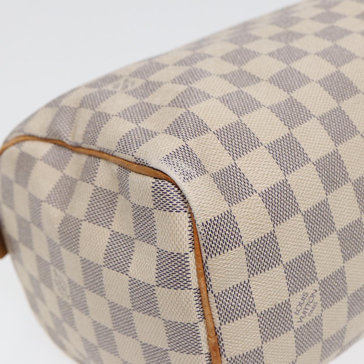 LOUIS VUITTON Damier Azur Speedy 25 Hand Bag N41534 LV Auth 85142