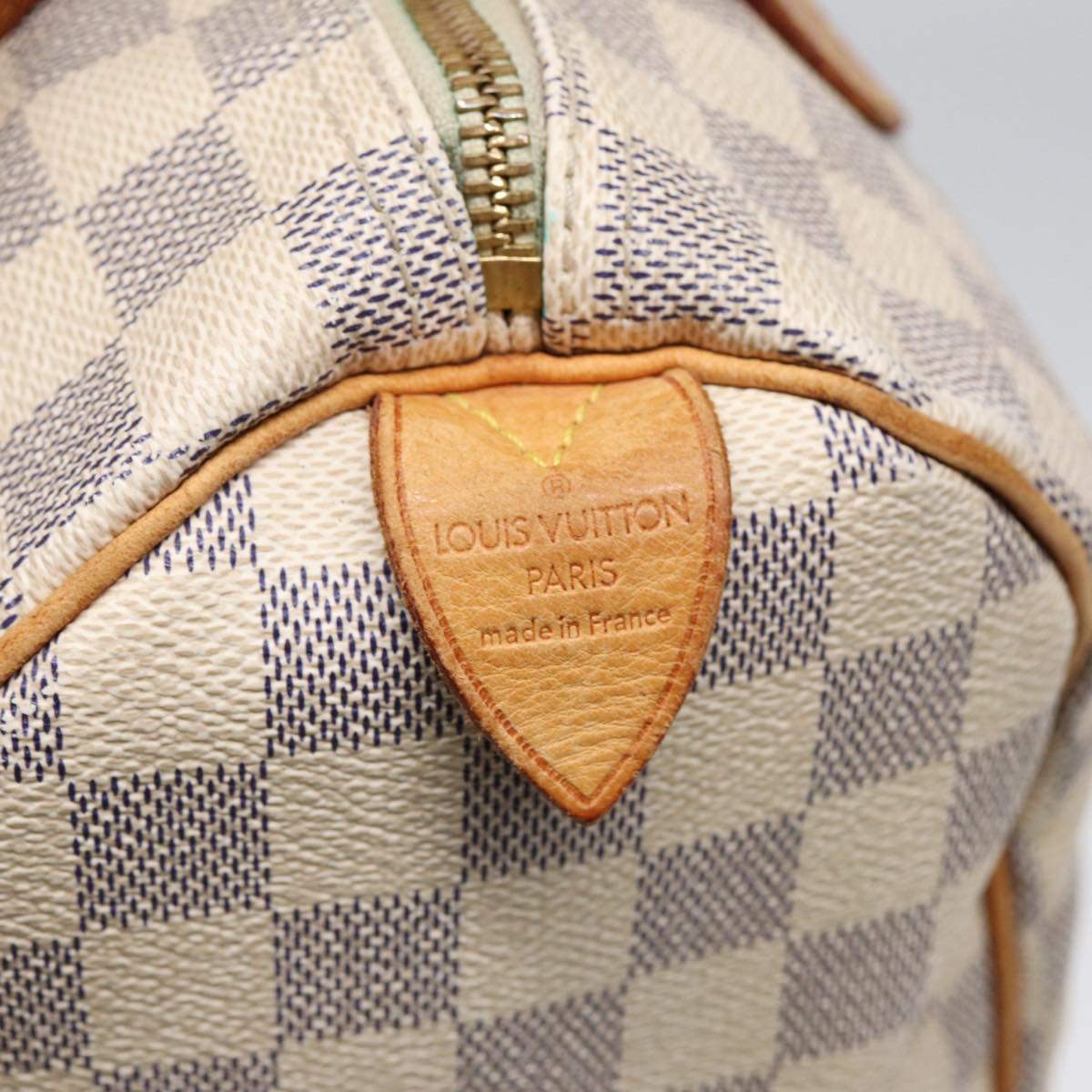 LOUIS VUITTON Damier Azur Speedy 25 Hand Bag N41534 LV Auth 85142