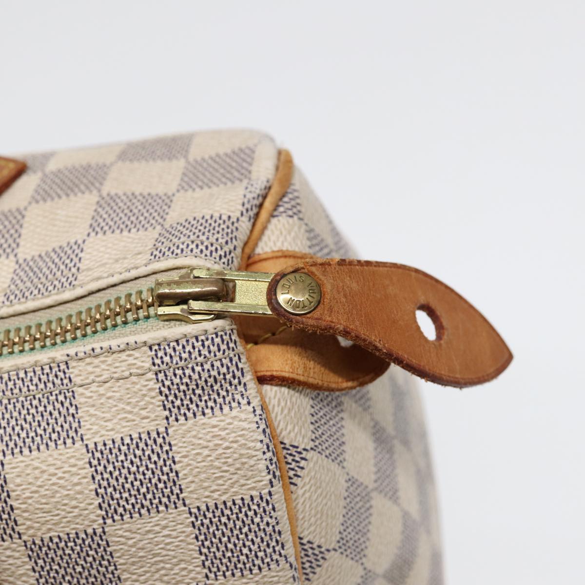 LOUIS VUITTON Damier Azur Speedy 25 Hand Bag N41534 LV Auth 85142