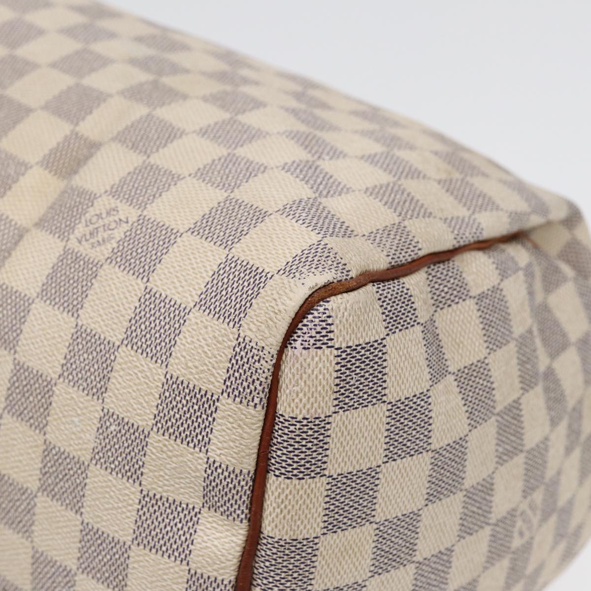 LOUIS VUITTON Damier Azur Speedy 30 Hand Bag N41533 LV Auth 85143