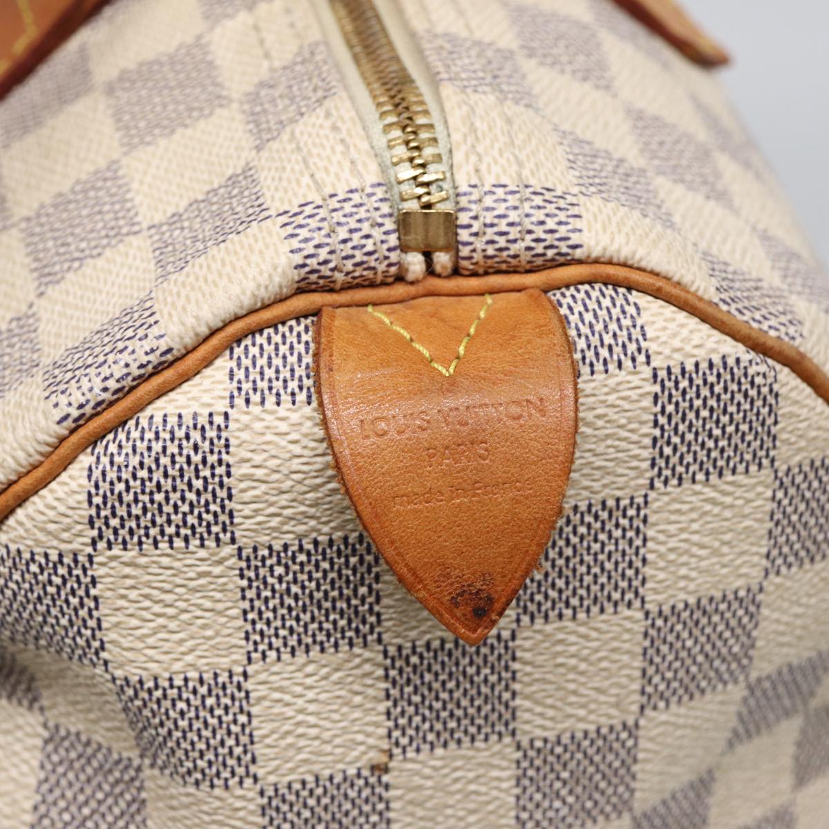 LOUIS VUITTON Damier Azur Speedy 30 Hand Bag N41533 LV Auth 85143