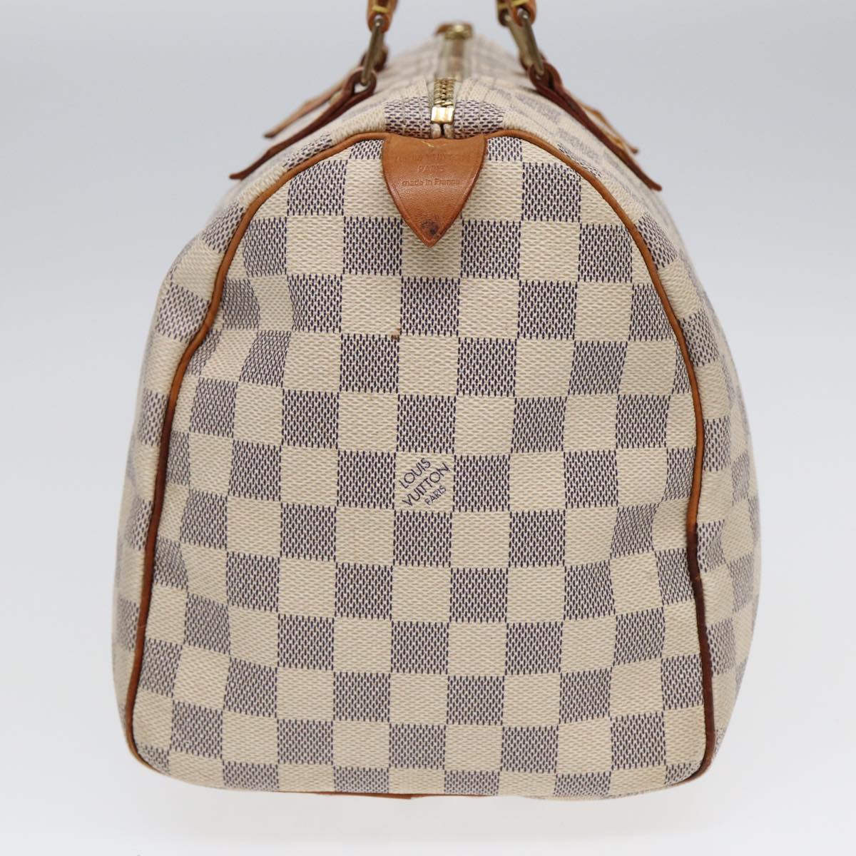 LOUIS VUITTON Damier Azur Speedy 30 Hand Bag N41533 LV Auth 85143