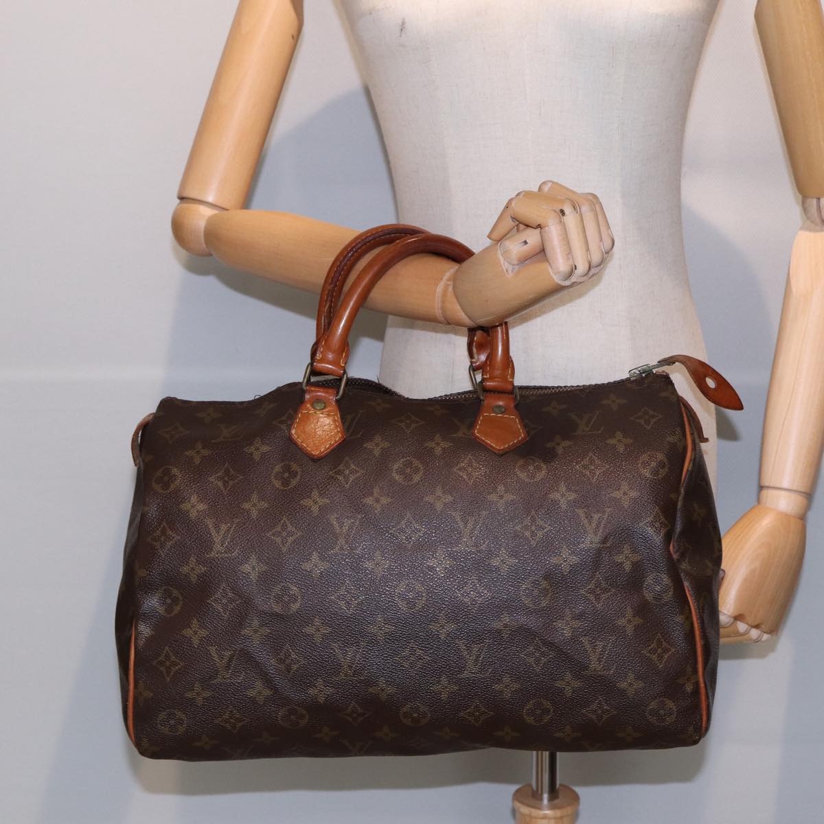 LOUIS VUITTON Monogram Speedy 35 Hand Bag M41524 LV Auth 85147