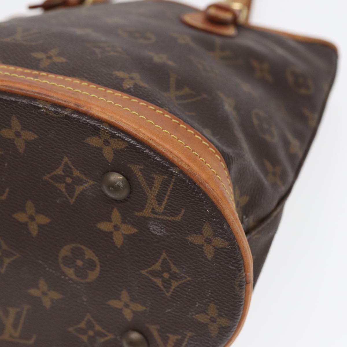 LOUIS VUITTON Monogram Bucket PM Shoulder Bag M42238 LV Auth 85149