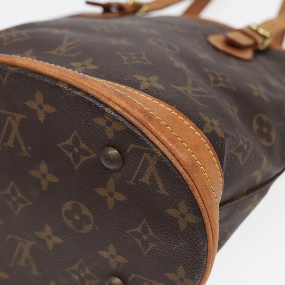 LOUIS VUITTON Monogram Bucket PM Shoulder Bag M42238 LV Auth 85149