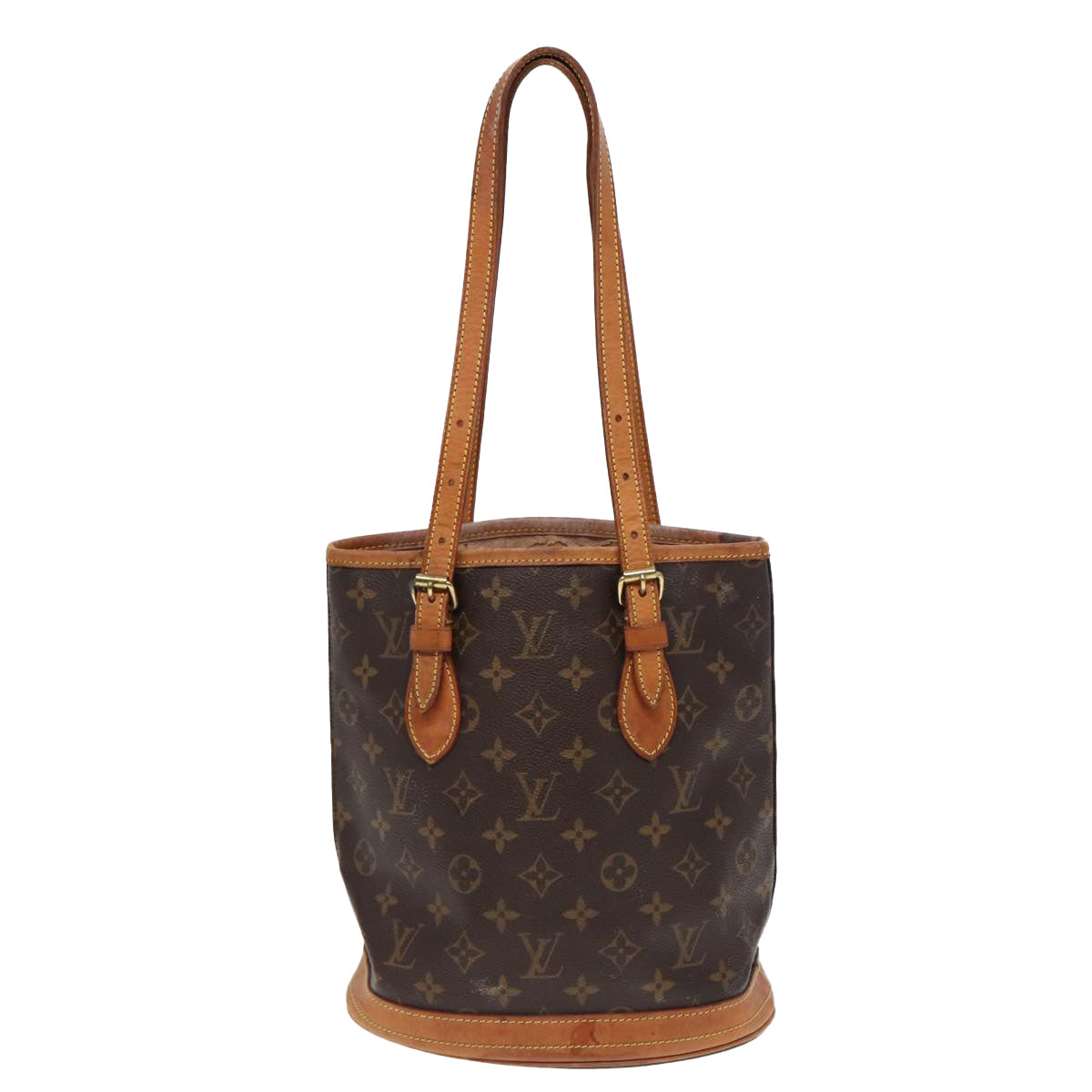 LOUIS VUITTON Monogram Bucket PM Shoulder Bag M42238 LV Auth 85149