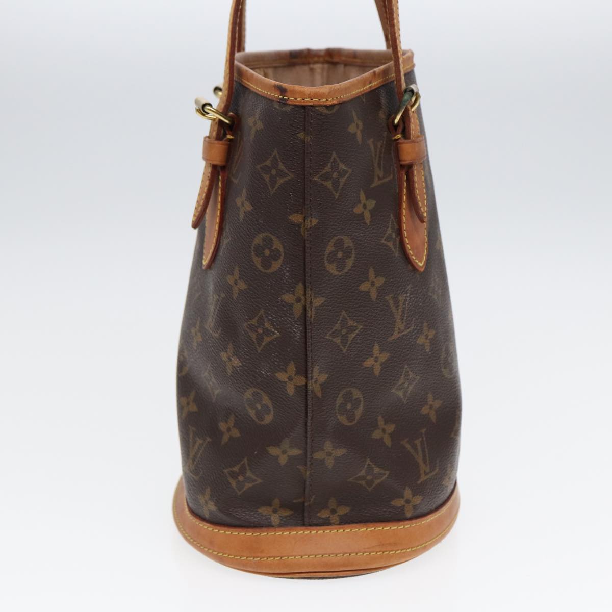 LOUIS VUITTON Monogram Bucket PM Shoulder Bag M42238 LV Auth 85149