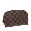 LOUIS VUITTON Damier Ebene Pochette Cosmetic PM Pouch N47516 LV Auth 85176-1