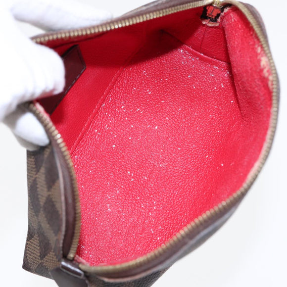 LOUIS VUITTON Damier Ebene Pochette Cosmetic PM Pouch N47516 LV Auth 85176