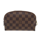 LOUIS VUITTON Damier Ebene Pochette Cosmetic PM Pouch N47516 LV Auth 85176-2