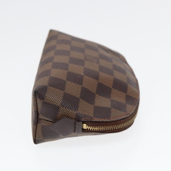 LOUIS VUITTON Damier Ebene Pochette Cosmetic PM Pouch N47516 LV Auth 85176