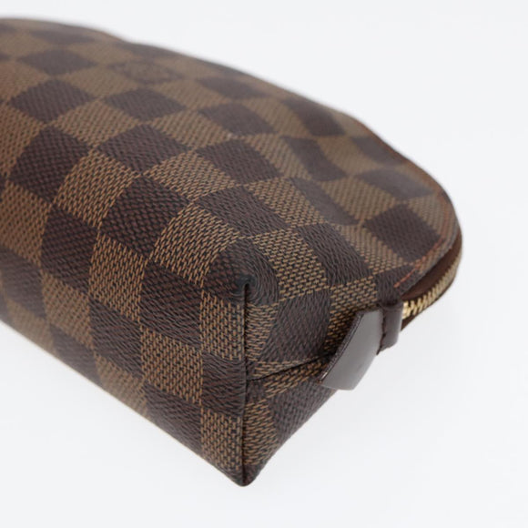 LOUIS VUITTON Damier Ebene Pochette Cosmetic PM Pouch N47516 LV Auth 85176