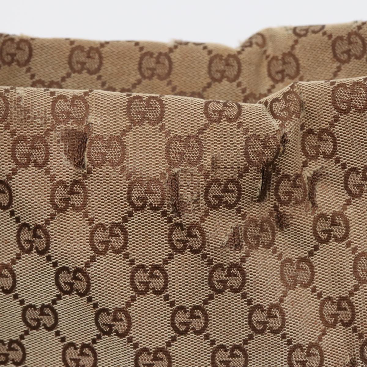 GUCCI GG Canvas Tote Bag Beige 101292 Auth 85180