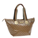GUCCI GG Crystal Tote Bag Gold 131230 Auth 85181-1