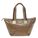 GUCCI GG Crystal Tote Bag Gold 131230 Auth 85181-13