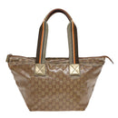 GUCCI GG Crystal Tote Bag Gold 131230 Auth 85181-2