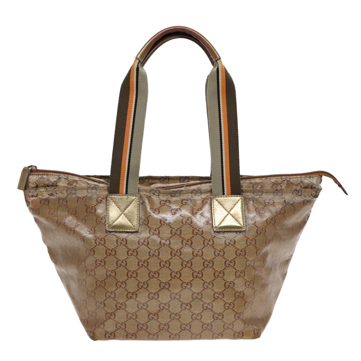 GUCCI GG Crystal Tote Bag Gold 131230 Auth 85181