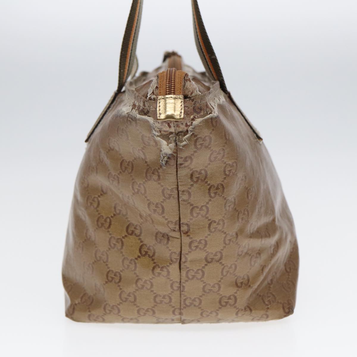 GUCCI GG Crystal Tote Bag Gold 131230 Auth 85181