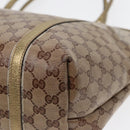 GUCCI GG Crystal Tote Bag Gold Beige 197953 Auth 85182-14