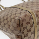 GUCCI GG Crystal Tote Bag Gold Beige 197953 Auth 85182-9