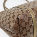 GUCCI GG Crystal Tote Bag Gold Beige 197953 Auth 85182-16
