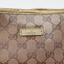 GUCCI GG Crystal Tote Bag Gold Beige 197953 Auth 85182-17