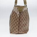 GUCCI GG Crystal Tote Bag Gold Beige 197953 Auth 85182-4