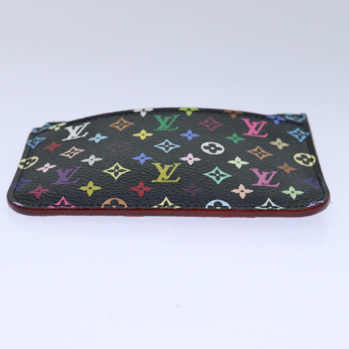 LOUIS VUITTON Multicolor Pochette ClesNM Coin Purse Black M60279 LV Auth 85188