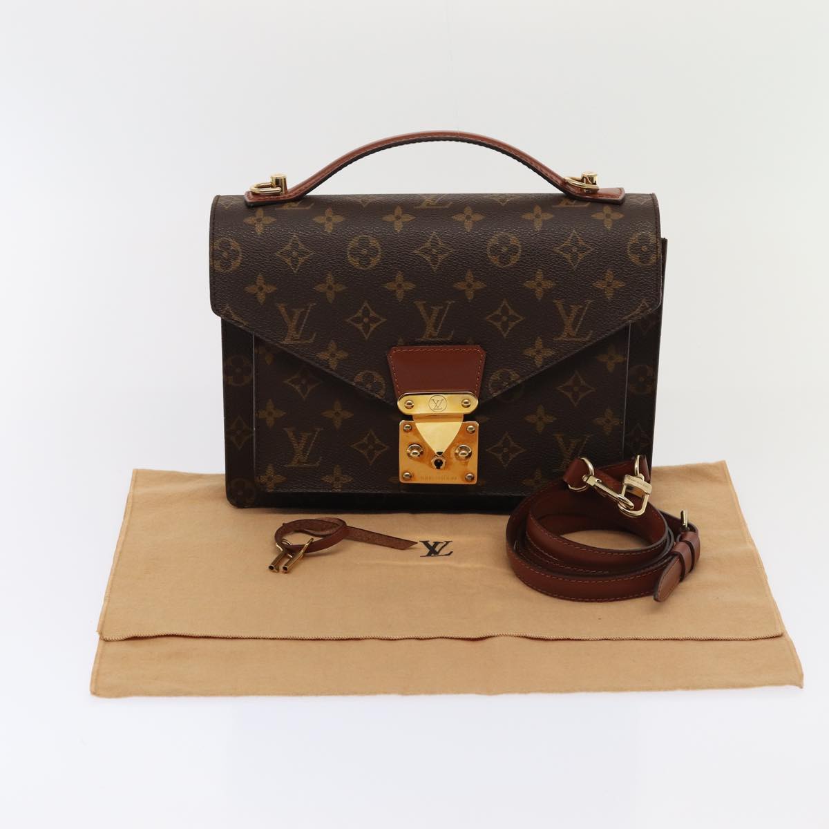 LOUIS VUITTON Monogram Monceau 26 Shoulder Bag M51187 LV Auth 85209