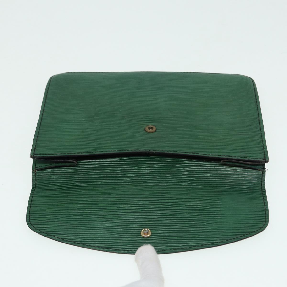 LOUIS VUITTON Epi Montaigne 23 Clutch Bag Green M52664 LV Auth 85216