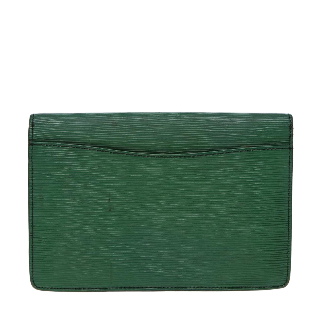 LOUIS VUITTON Epi Montaigne 23 Clutch Bag Green M52664 LV Auth 85216 - 0