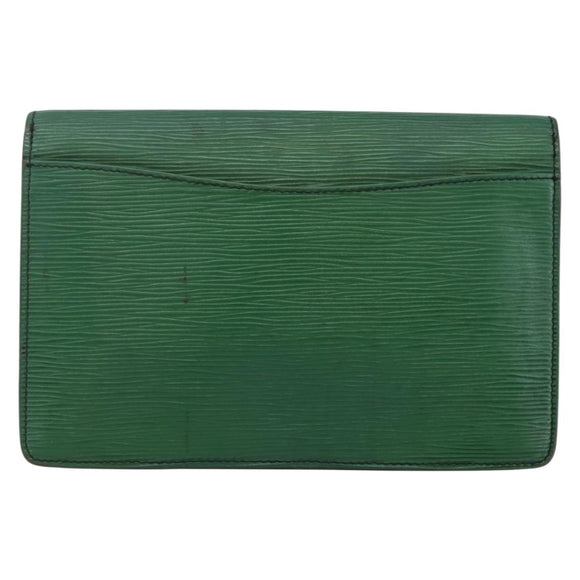 LOUIS VUITTON Epi Montaigne 23 Clutch Bag Green M52664 LV Auth 85216