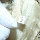 PRADA Hand Bag Nylon Gold Beige Auth 85224-12
