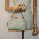 PRADA Hand Bag Nylon Gold Beige Auth 85224-21