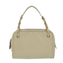 PRADA Hand Bag Nylon Gold Beige Auth 85224-13