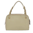 PRADA Hand Bag Nylon Gold Beige Auth 85224-2