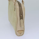PRADA Hand Bag Nylon Gold Beige Auth 85224-3