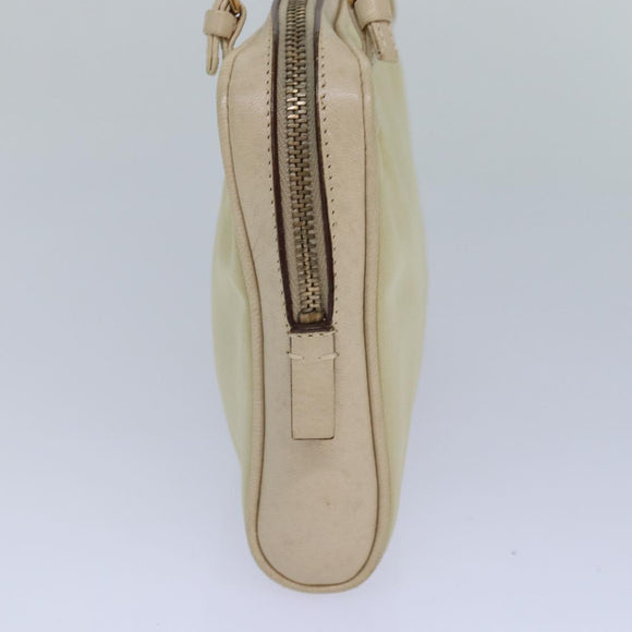 PRADA Handtasche Nylon Gold Beige Auth 85224