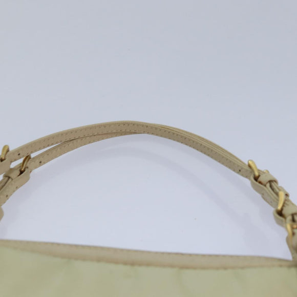 PRADA Handtasche Nylon Gold Beige Auth 85224