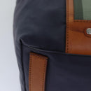 GUCCI Tote Bag Nylon Khaki Silver Auth 85282-16