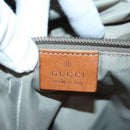 GUCCI Tote Bag Nylon Khaki Silver Auth 85282-18