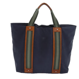 GUCCI Tote Bag Nylon Khaki Silver Auth 85282 - 0