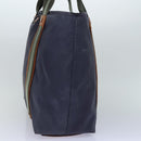 GUCCI Tote Bag Nylon Khaki Silver Auth 85282-4