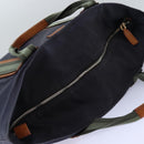 GUCCI Tote Bag Nylon Khaki Silver Auth 85282-6