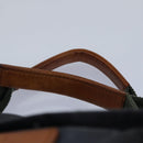 GUCCI Tote Bag Nylon Khaki Silver Auth 85282-8
