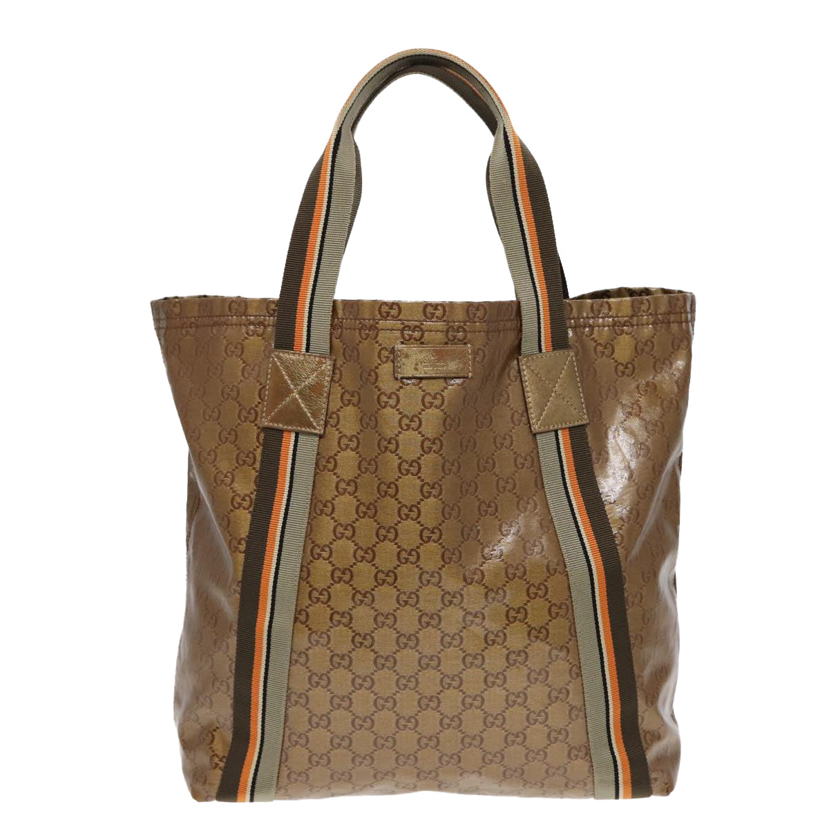 GUCCI GG Canvas Tote Bag Gold 189669 467891 Auth 85283 - 0